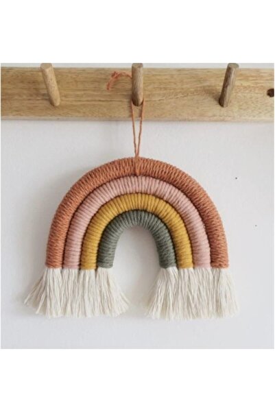 BEBİ MAKROME Makrome Dekoratif Gökkuşağı Duvar Ve Kapı Süsü Aksesuar Hediyelik