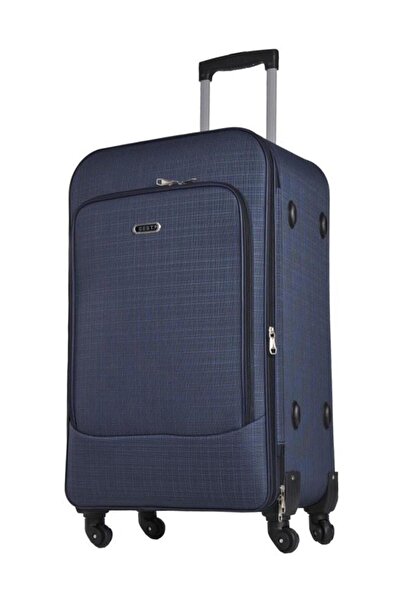 Best Büyük Boy Kumaş Valiz Lacivert 1061