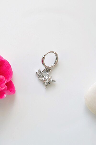 Mu Minamu Kuzey Yıldızı Sallantılı Helix Küpesi Kutup Yıldızı Piercing Küpe Tek Adet