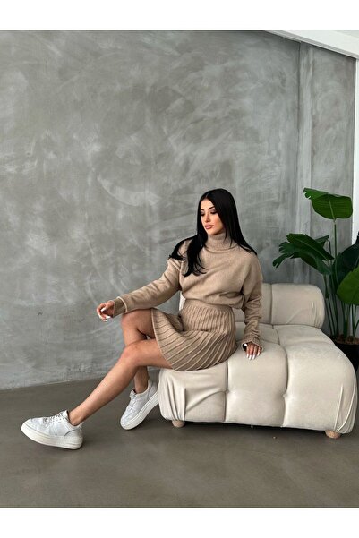 Kurtayfashion Női rakott szoknya kötöttáru szett