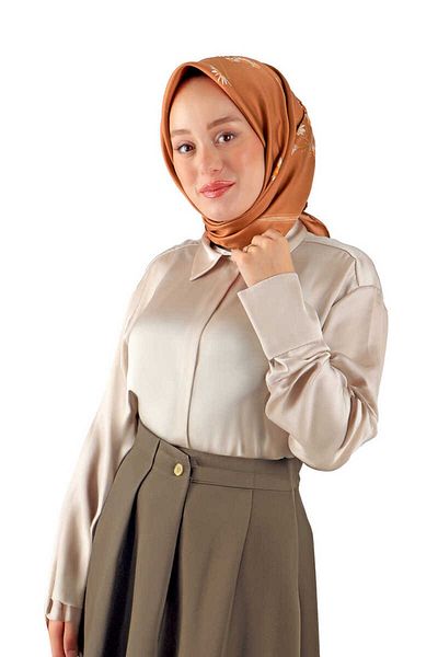 Bursa İpek وشاح حريري من النحاس بنمط ديزي