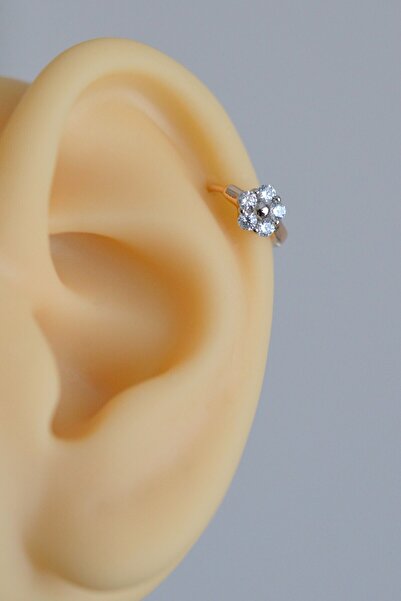 Mu Minamu Mini Çiçekli Piercing Tragus Helix
