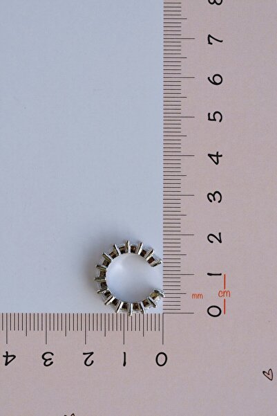 Mu Minamu Zirkon Taşlı Earcuff Taşlı Halka Sıkıştırmalı Kıkırdak Küpesi