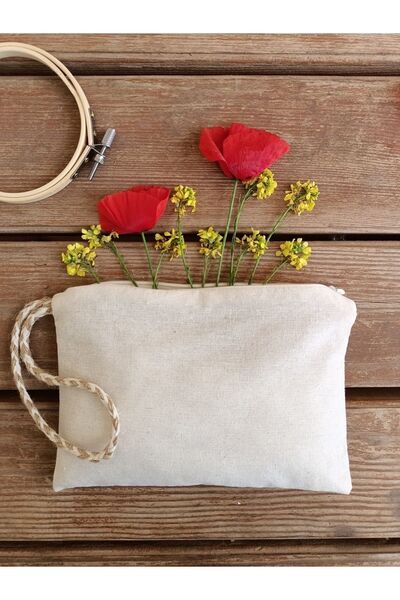 fabricorg Raw Cloth Clutch Suitable for Punch - Wallet - Handbag (20X15 CM)