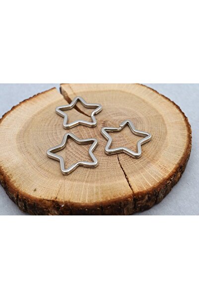 FlowerAksesuar 10 Adet - Yıldız Anahtarlık, Anahtarlık Halkası, Anahtarlık Ap...