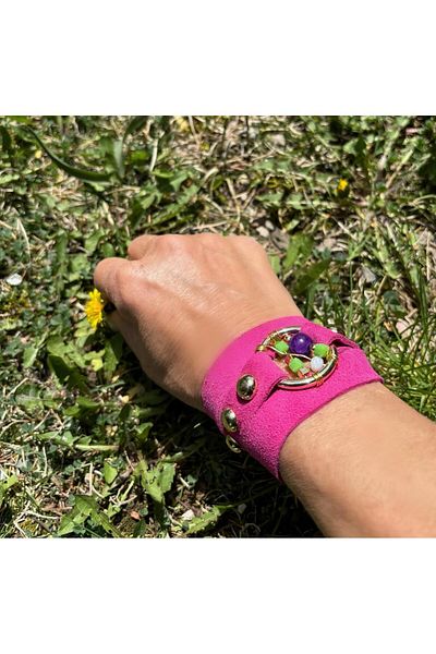 AGG TASARIM Bead Detailed Leather Bracelet