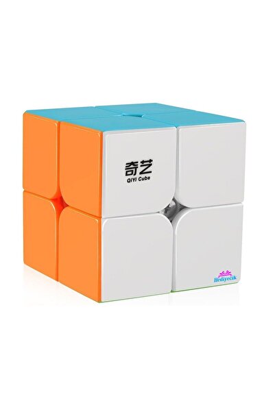 hediyecik Qiyi Qidi 2x2 Stickerless Zeka Küpü Akıl Küpü Rübik Küp Hızlı Zeka Küpü