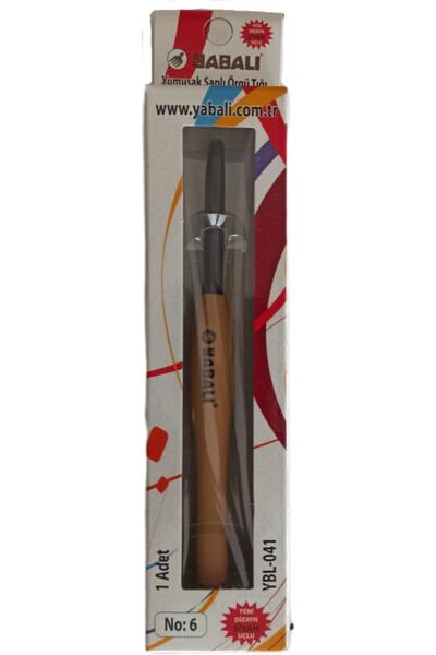 Yabalı Siyah Uçlu Yumuşak Saplı Örgü Tığı No:6mm