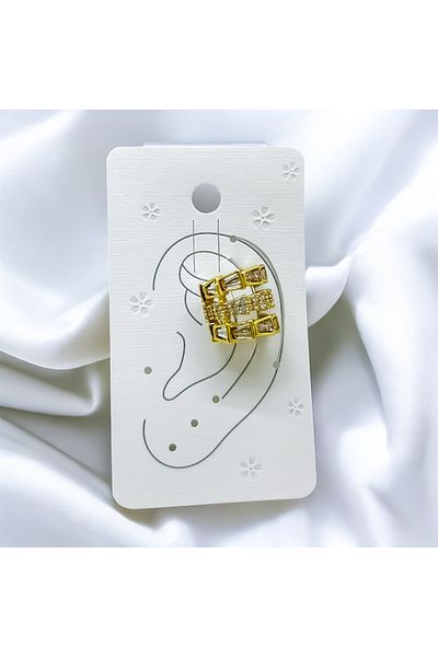 MELLS TAKI Zircon Diamond Model - Stylish Design, 316L Stainless Steel, Cartilage Cut