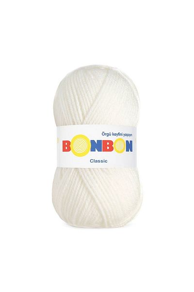 BONBON Κλασικό Χειροποίητο Πλεκτό Νήμα Μαλλί Κωδικός χρώματος:98200