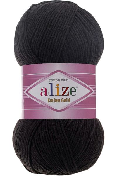 Alize Amigurumi - Cotton Gold Cotton, Panç Hand Knitting, Κωδικός χρώματος κλωστής: 60-Μαύρο