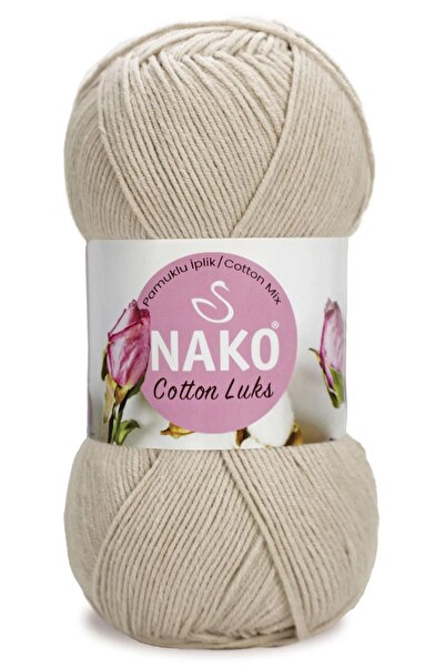 NAKO Ață de tricotat de lux din bumbac bej 97546