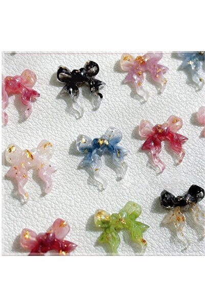 Beauty Box 30 Adet Kurdele Fiyonk Profesyonel Tırnak Süsleri Nail Charms Nail...