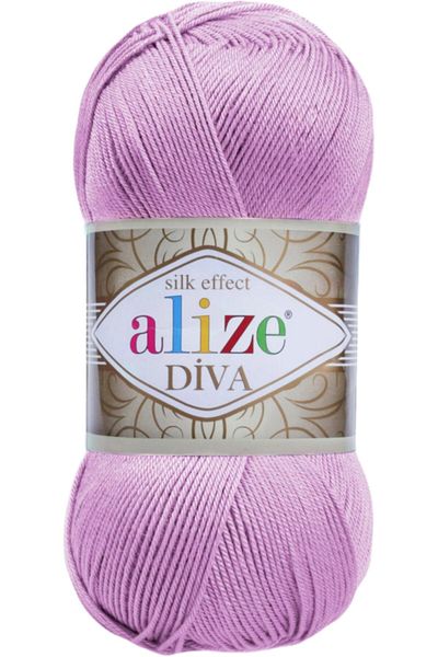 Alize Diva Mercerized - 474-Lilac Χειροποίητο Πλεκτό Κορδόνι Χρώμα Κωδικός