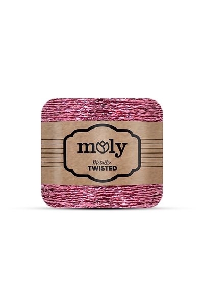 Moly Twisted Metallic Paper String 375 Dusty Rose 250 Grams