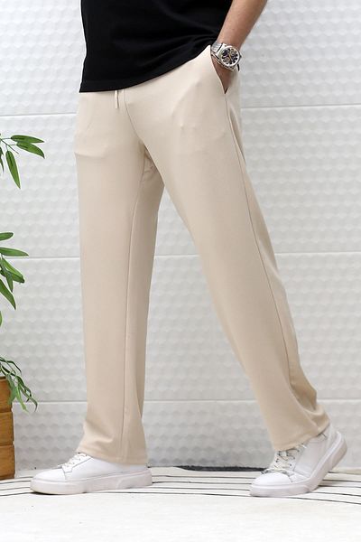 WAFRA Men's Baggy Cut Lycra Trousers - Elastic Waist