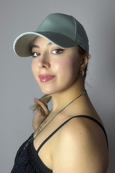 Çeşme Home قبعة قطنية خضراء للجنسين - 4 غرز، ظهر فيلكرو