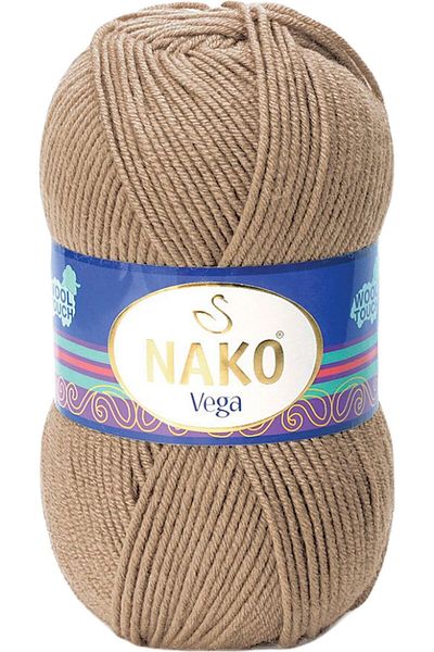 NAKO Vega Hand Knitting Yarn Μαλλί Κωδικός χρώματος:11237-κάμηλο