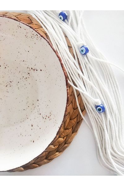 Home 25 cm Ceramic Salad Bowl - Coffee Dot and Antique Style
