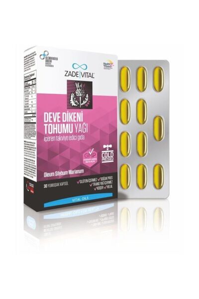 Zade Vital Zadevital Deve Dikeni Tohumu Yağı 30 Kapsul