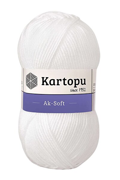 Kartopu Aksoft Beyaz El Örgü Ipliği K010