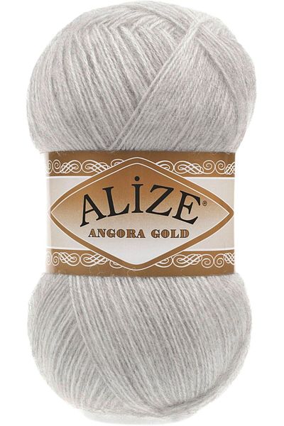 Alize Angora Gold Κωδικός Χρώματος 208 - Ανοιχτό Γκρι Μελανζέ 1 Τεμάχιο