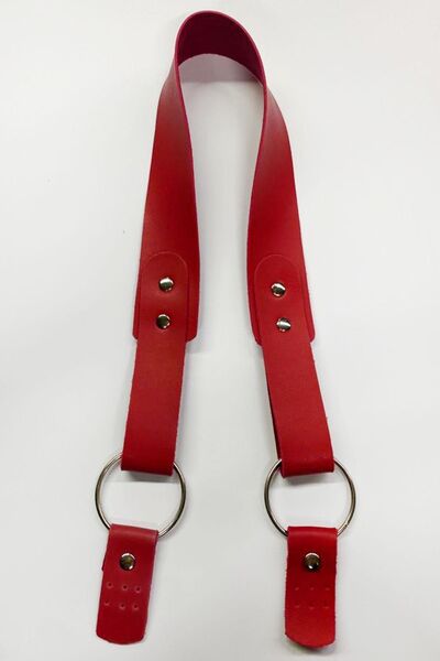 Şirin Yün Dikilebilir Deri Çanta Sapı 70 cm Kırmızı