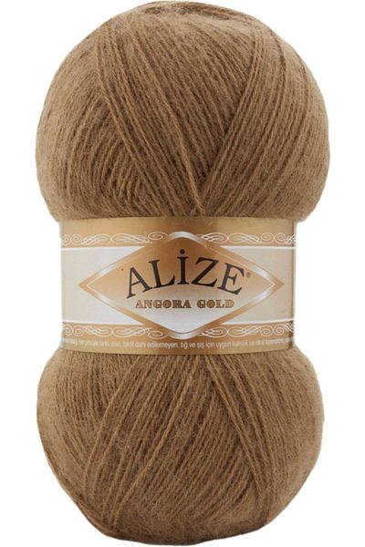 Alize Angora Gold 5 Pack Μαλλί - Κλωστή από νήμα πλεξίματος, Κωδικός χρώματος: 466-Σκούρο μπεζ