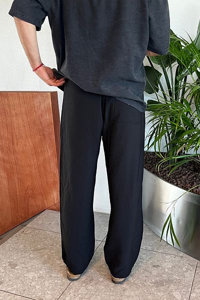 ClubCozy Black Linen - Men's Aerobin Summer Trousers