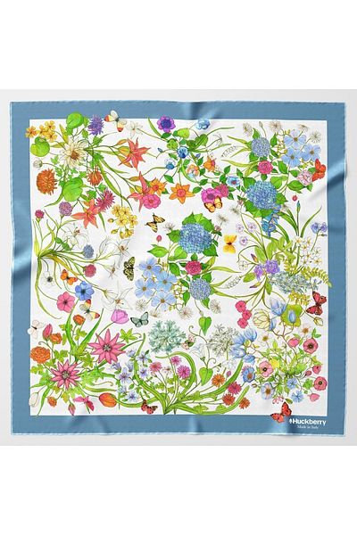 HUCKBERRY Flora Italian Premium Series - Φουλάρι Bandana και Como Φουλάρι από τη διάσημη Barbieri