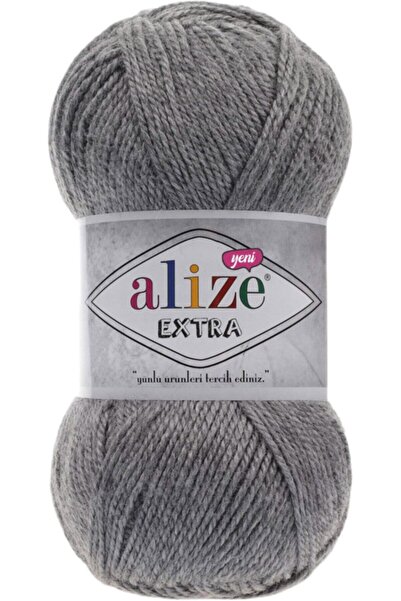 Alize Extra Booties Hand Knitting Yarn Yarn Wool Color Code:21 Gray Melange