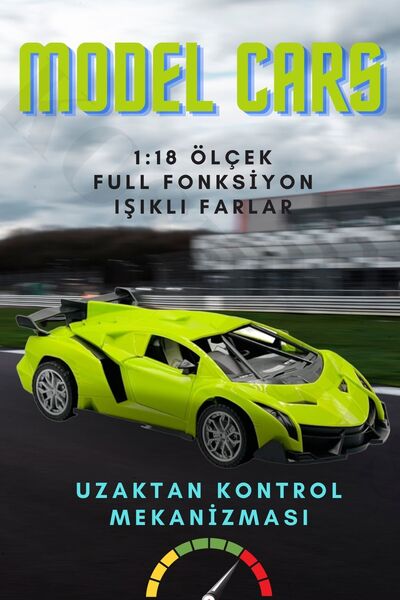 kosetoys Uzaktan Kumandalı Araba Işıklı Drift Spor Kapı Bagaj açılır 27 Mhz Y...