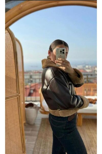 Motto boutique Кафяво кожено яке