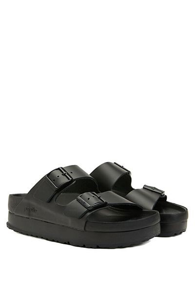Birkenstock Arizona Platform Black Women's Slippers Size: 36