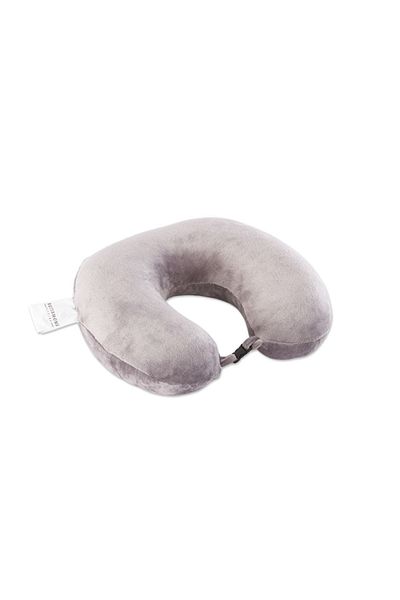 Britishome Bedding Visco Travel Pillow Orthopedic Professional Comfortable Sleeping Pillow Post-Surgical Pillow Gray Travel