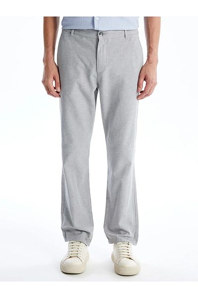LC Waikiki SOUTHBLUE Pantaloni pentru bărbați din popelin cu croială standard gri