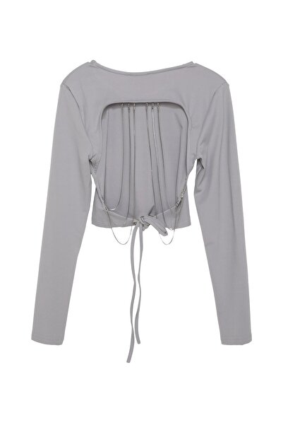 Çnru SIRTI AÇIK VE ZİNCİR DETAYLI, UZUN KOL BODY