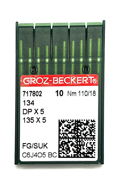 Groz Beckert 20 ADET Dikiş Makinesi Düz Makine Iğnesi Kalın Dip No:18 2X10=20...