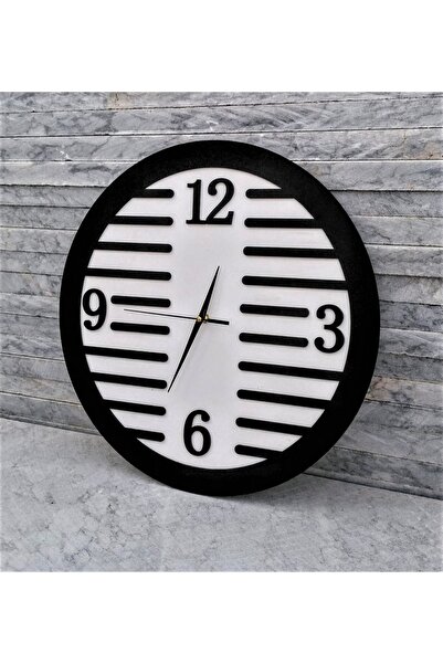 Ümra lazer Üm-ra Laser Lounge Style ساعة حائط مفصلة بالأبيض والأسود