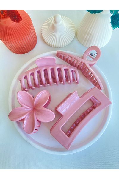 PREGIO Women's 4-Piece Large Size Xl Rake-Square-Lotus-Bow Imported A-Quality Latch Buckle Set