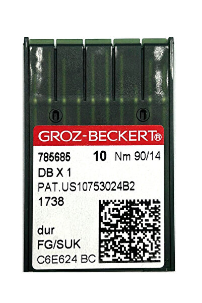 Groz Beckert Dikiş Makinesi Iğnesi DBx1 Düz Makine İnce Dip No:14