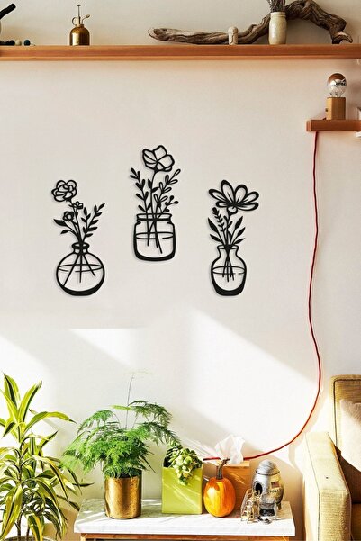 Genel Markalar Decovista Ev Ofis Mutfak Ve Banyo Için Ahşap Dekoratif Duvar Vazo Çiçekler Vase 35x15cm