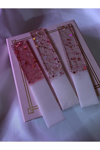 TATLIŞ Bookmark in handmade epoxy pink tones1 piece