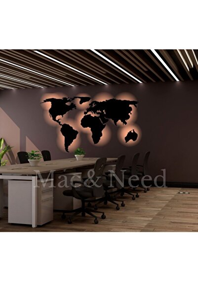 mac & need Dünya Haritası Mdf Ledli Dünya Haritası Mdf Dünya Haritası Dünya H...