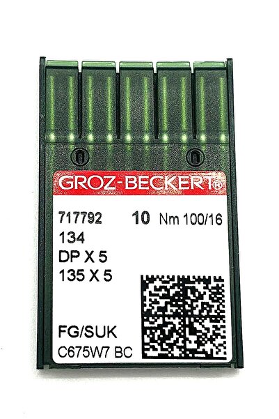 Groz Beckert Dikiş Makinesi Düz Makine Iğnesi Kalın Dip No:16
