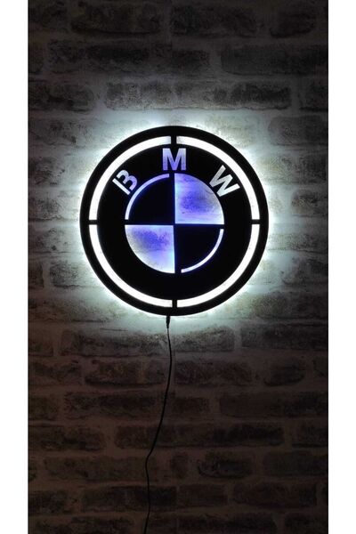 Genel Markalar Bmw Logo, Bmw Duvar Tablosu, Işıklı Bmw Logosu, Araba Dekoru