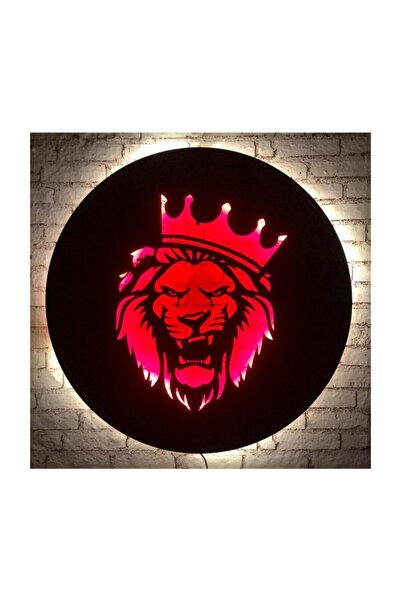 DMC Design Aslan Ahşap Led Işıklı Duvar Tablosu
