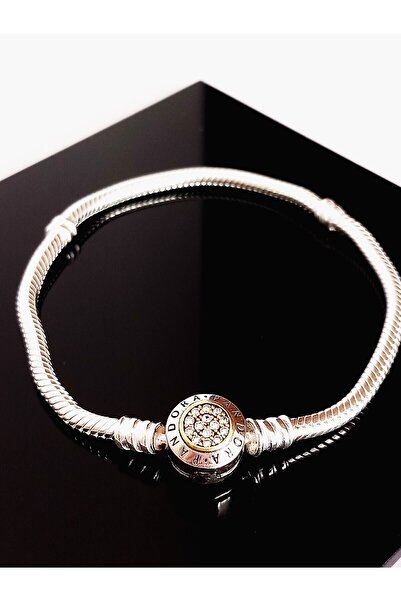 KESKİN GÜMÜŞ 925 Ayar Gümüş Zirkon Taşlı Gold Pan Uyumlu Işıltılı Disk Tasarı...