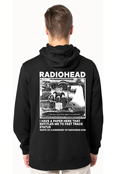 Favorim50ton Radiohead Dna Breeding crna majica sa kapuljačom od debele tkani...