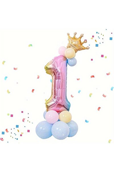 Mini Parti MİNİ PARTY STORE  KRAL TAÇ RENKLİ FOLYO RAKAM